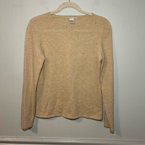 Evelyn Grace 100% Cashmere Brown Long Sleeve Sweater Size Medium